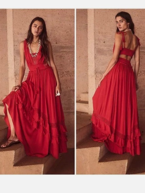 Free People Dresses & Skirts - Santa Maria Free People Red Dress